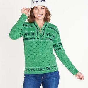 NEVE CK Bradley FAIR ISLE SWEATER - KELLY GREEN  $425